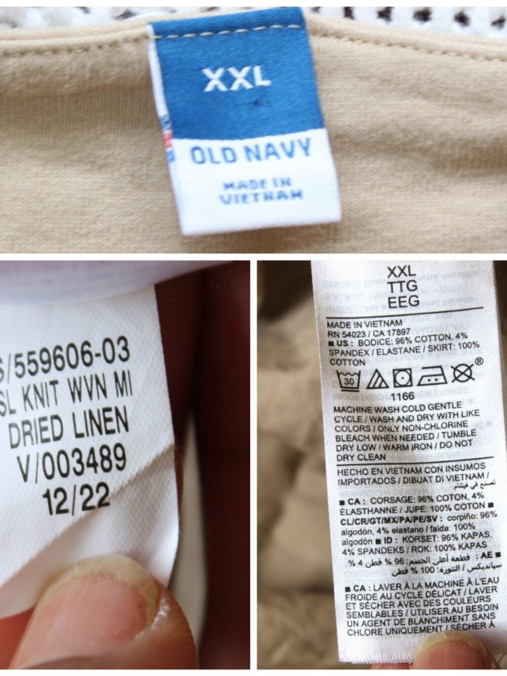 Old Navy Knit Tank Maxi dress XXL Dried Linen Cotton sleeveless summer Vacation - Picture 10 of 10